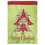 Dicksons M011053 Flag Tree Merry Christmas Burlap 13X18