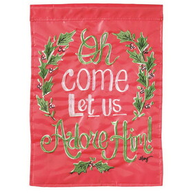 Dicksons M011069 Flag Oh Come Let Us Adore 13X18