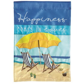 Dicksons M011086 Flag Beach Chairs Happiness 13X18