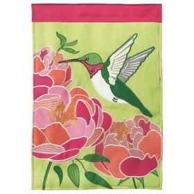 Dicksons M011087 Flag Hummingbird Burlap 13X18