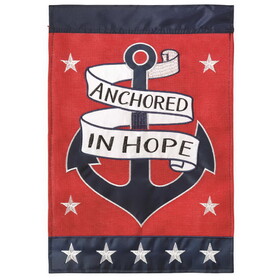 Dicksons M011095 Flag Anchored In Hope Burlap 13X18