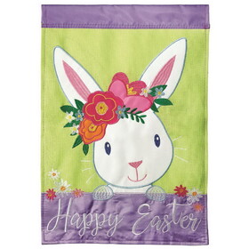 Dicksons M011096 Flag Happy Easter Bunny Polyester 13X18