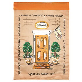 Dicksons M011159 Flag Tennessee Frontdoor Polyester 13X18