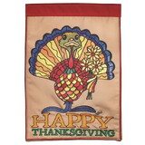 Dicksons M011185 Flag Thanksgiving Turkey Polyester 13X18