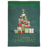 Dicksons M011189 Flag Christmas Tree Gifts 13X18