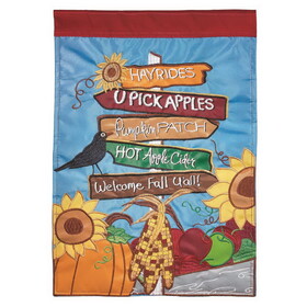 Dicksons M011205 Flag Fall Signs Polyester 13X18