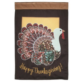 Dicksons M011222 Flag Thanksgiving Turkey 13X18