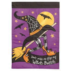 Dicksons M011236 Flag Witch Switch Halloween 13X18