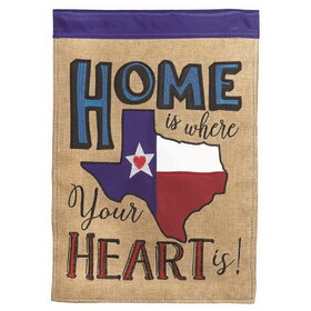 Dicksons M011261 Flag Texas Heart Polyester 13X18