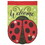 Dicksons M011308 Flag Welcome Ladybug Shaped Burlap 13X18