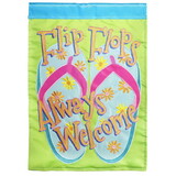 Dicksons M011315 Flag Flip Flops Welcome Polyester 13X18