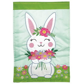 Dicksons M011331 Flag Easter Bunny Floral Polyester 13X18