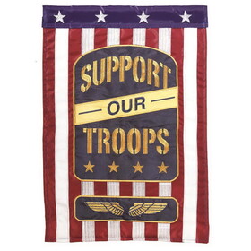 Dicksons M011371 Flag Support Our Troops 13X18