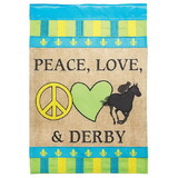 Dicksons M011401 Flag Peace Love Derby Polyester 13X18