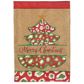 Dicksons M011420 Flag Christmas Tree Polyester 13X18