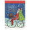 Dicksons M011428 Flag Santa On Bicycle Polyester 13X18