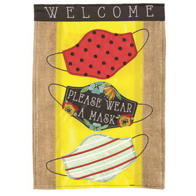 Dicksons M011456 Flag Please Wear A Mask Polyester 13X18