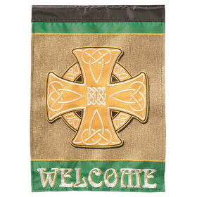 Dicksons M011510 Flag Welcome Celtic Cross 13X18