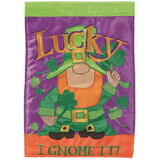 Dicksons M011514 Flag Lucky I Gnome It Polyester 13X18