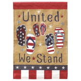 Dicksons M011518 Flag United We Stand Flip Flops 13X18