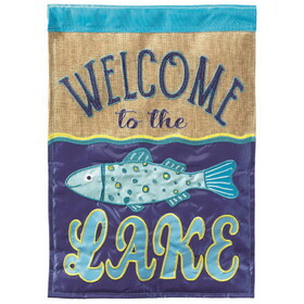 Dicksons M011534 Flag Welcome To The Lake Polyester 13X18
