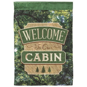 Dicksons M011577 Flag Welcome To Our Cabin 13X18