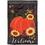 Dicksons M011633 Flag Welcome Pumpkin Polyester 13X18