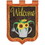 Dicksons M011635 Flag Welcome Watering Can Burlap 13X18