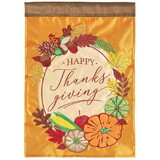 Dicksons M011642 Flag Happy Thanksgiving Polyester 13X18