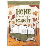 Dicksons M011672 Flag Fall Camper Home Is Polyester 13X18