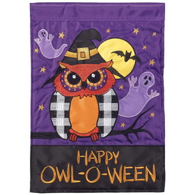 Dicksons M011677 Flag Halloween Owl Polyester 13X18
