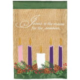 Dicksons M011711 Flag Jesus Is The Reason Burlap 13X18