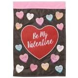 Dicksons M011721 Flag Candy Hearts Burlap Polyester 13X18