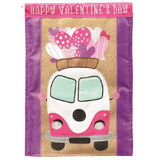 Dicksons M011726 Flag Happy Valentine Day Bus 13X18