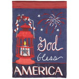 Dicksons M011741 Flag God Bless America Lantern 13X18