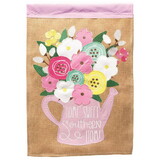 Dicksons M011772 Flag Floral Home Sweet Southern 13X18