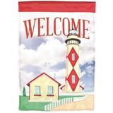 Dicksons M011775 Flag Welcome Lighthouse 13X18
