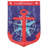Dicksons M011776 Flag Welcome Anchor Shaped 13X18