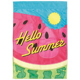 Dicksons M011802 Flag Watermelon Hello Summer 13X18