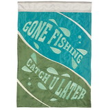 Dicksons M011805 Flag Gone Fishing Polyester 13X18