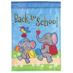 Dicksons M011835 Flag Back To School Elephants 13X18