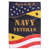 Dicksons M011852 Flag Proud To Be A Navy Veteran 13X18