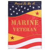 Dicksons M011854 Flag Proud To Be A Marine Veteran 13X18