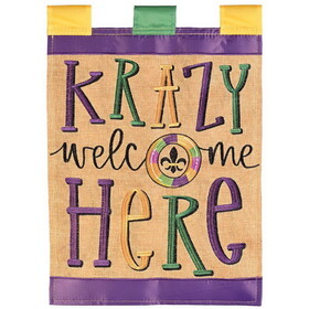Dicksons M011888 Flag Krazy Welcome Here 13X18