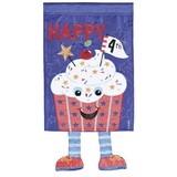 Dicksons M011923 Crazy Leg Cupcake Happy 4Th Of July