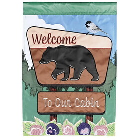 Dicksons M011939 Flag Black Bear Welcome To Our Cabin