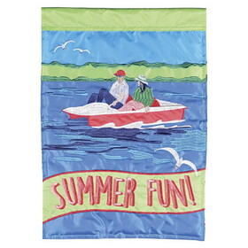 Dicksons M011952 Flag Pedal Boat Summer Fun 13X18