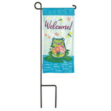 Dicksons M040083 Mini Flag Frog Welcome Polyester 4X8.5