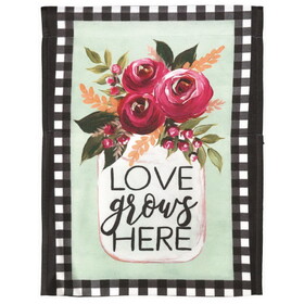 Dicksons M070084 Flag Love Grows Here Polyester 30X44