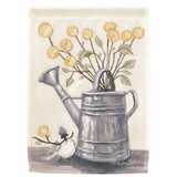 Dicksons M070146 Flag Watering Can Sharing Flowers 30X44